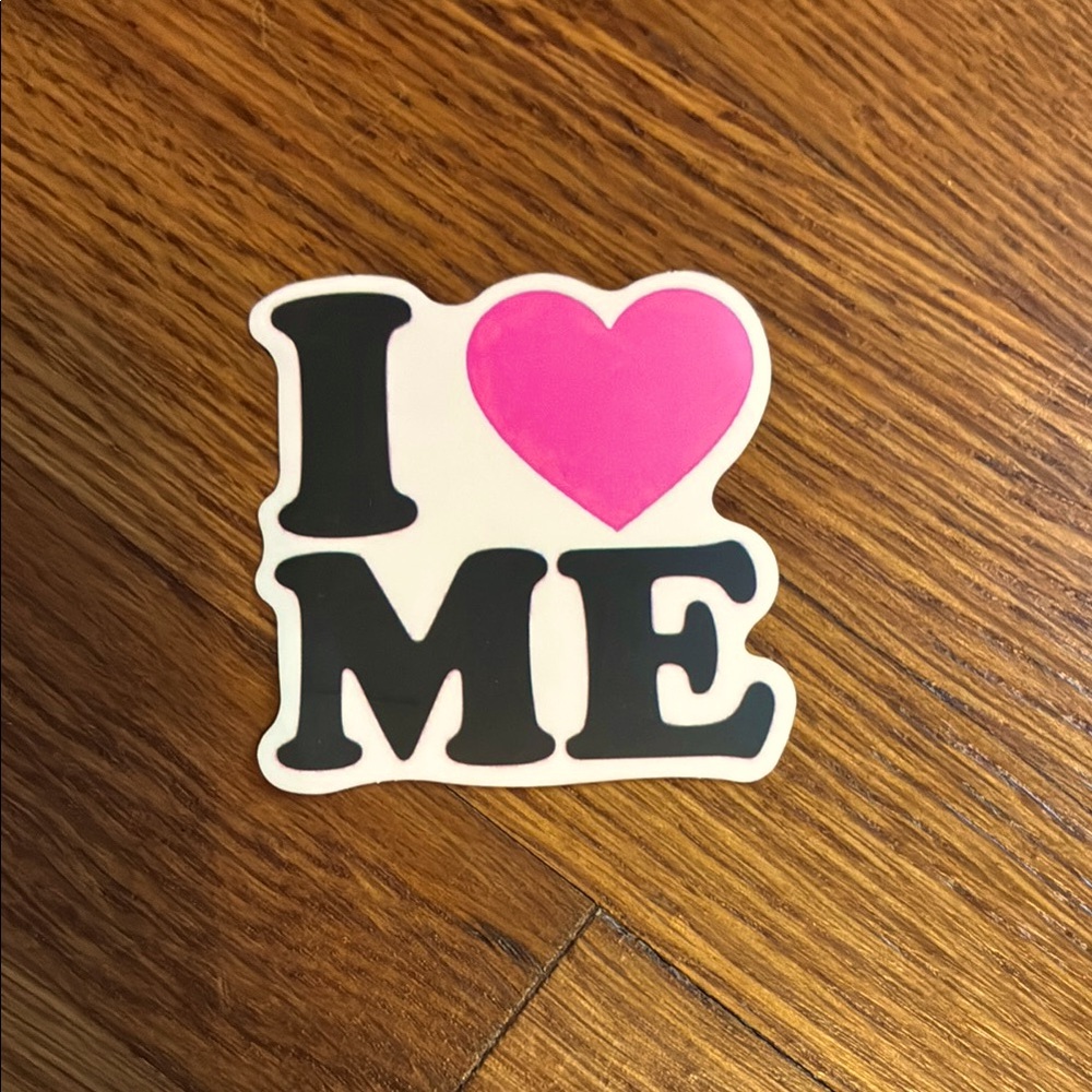 I Love Me Pink and Black Sticker